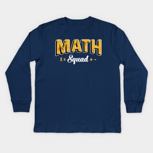 Math squad Kids Long Sleeve T-Shirt